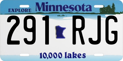 MN license plate 291RJG