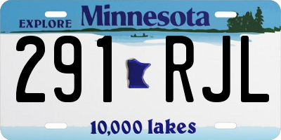 MN license plate 291RJL