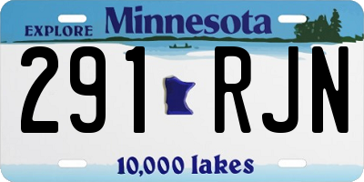 MN license plate 291RJN