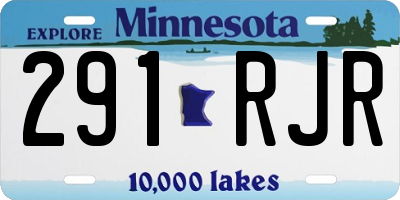 MN license plate 291RJR