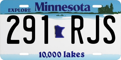 MN license plate 291RJS