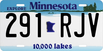 MN license plate 291RJV
