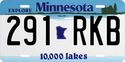 MN license plate 291RKB