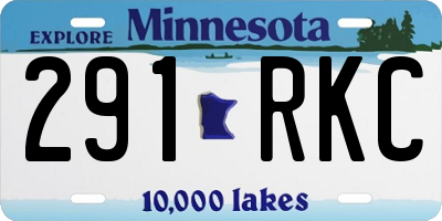 MN license plate 291RKC