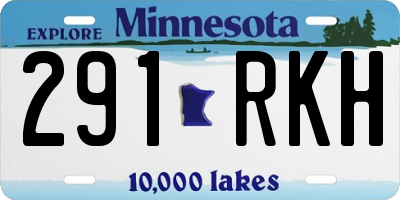 MN license plate 291RKH