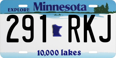 MN license plate 291RKJ