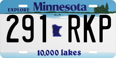 MN license plate 291RKP