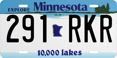 MN license plate 291RKR