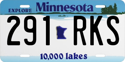 MN license plate 291RKS