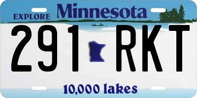 MN license plate 291RKT