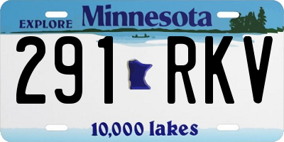 MN license plate 291RKV