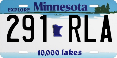 MN license plate 291RLA