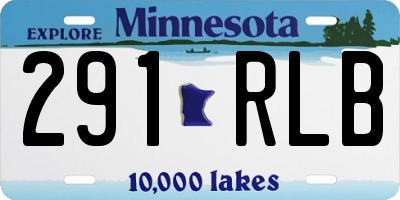 MN license plate 291RLB