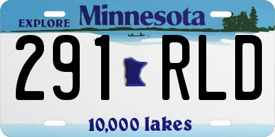 MN license plate 291RLD