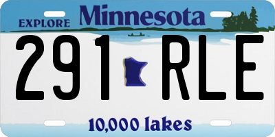 MN license plate 291RLE