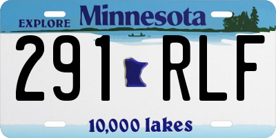 MN license plate 291RLF