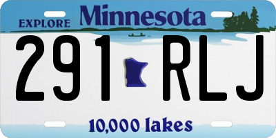 MN license plate 291RLJ