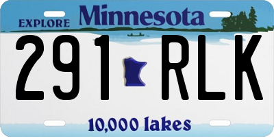 MN license plate 291RLK