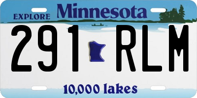 MN license plate 291RLM
