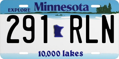 MN license plate 291RLN
