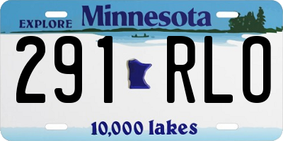 MN license plate 291RLO