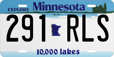 MN license plate 291RLS