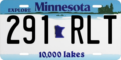 MN license plate 291RLT