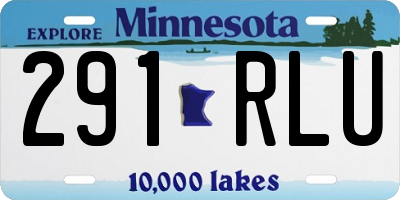 MN license plate 291RLU