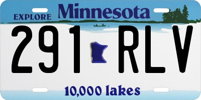 MN license plate 291RLV