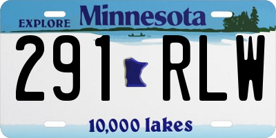 MN license plate 291RLW