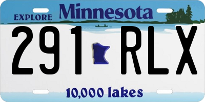MN license plate 291RLX