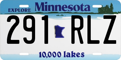 MN license plate 291RLZ