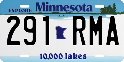 MN license plate 291RMA