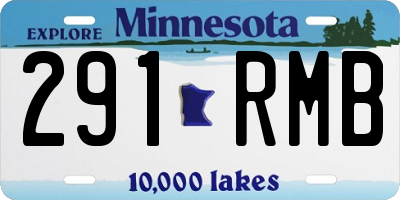 MN license plate 291RMB