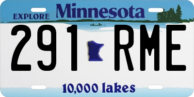 MN license plate 291RME