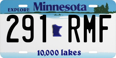 MN license plate 291RMF