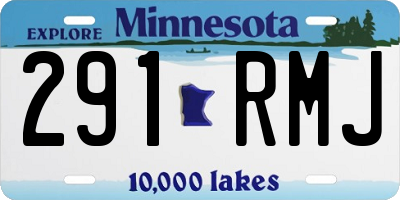 MN license plate 291RMJ