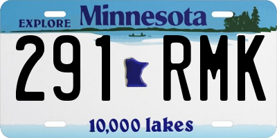 MN license plate 291RMK