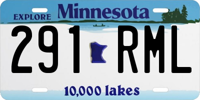 MN license plate 291RML