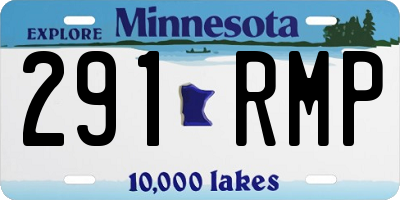 MN license plate 291RMP