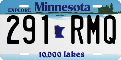 MN license plate 291RMQ