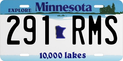 MN license plate 291RMS