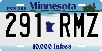 MN license plate 291RMZ