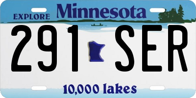 MN license plate 291SER