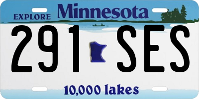 MN license plate 291SES