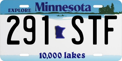 MN license plate 291STF