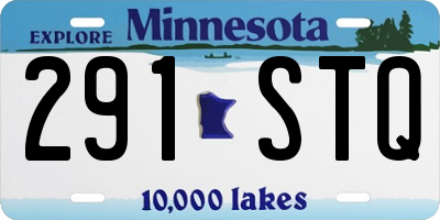 MN license plate 291STQ
