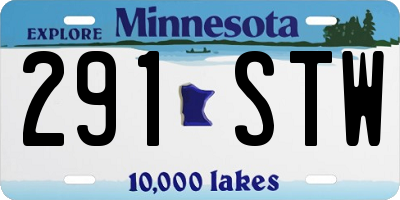 MN license plate 291STW