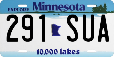 MN license plate 291SUA