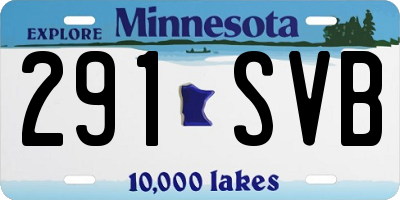 MN license plate 291SVB